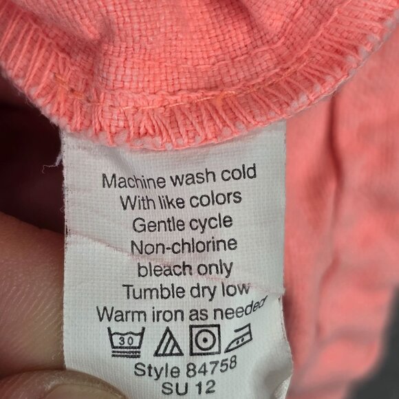 Womens J.Crew Pink Linen Blend Utility Vest Drawstring Hem Button & Zipper S - Picture 5 of 9